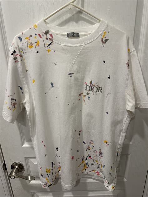 dior paint splatter t shirt.